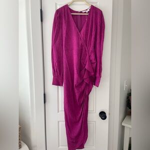 Veronica Beard Fuchsia Long Sleeve Dress